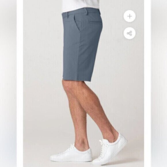 NWT Swet Tailor Men's Gray Everyday Chino Short Size 36 - Picture 4 of 7